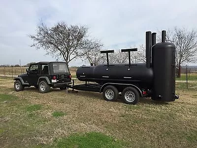 NEW Reverse Flow BBQ Pit Smoker Cooker And Charcoal Grill Trailer • $12200