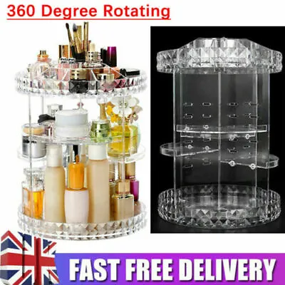 £15.99 • Buy 360 Rotating Makeup Organiser UK Cosmetic Storage Box Perfume Display Stand