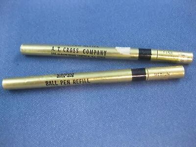 Lot Of 2 Vintage A.T. Cross Company Ball Pen Refill Black Fine & Medium Point • $14.65