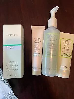 Mary Kay Satin Hands Set: Scrub Softener And Cream With Bonus Mint Foot Cream! • $35