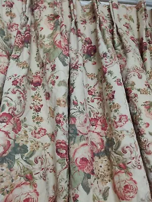 Country House Interlined  Draught Excluding Victoria Curtains~by Laura Ashley  • £145