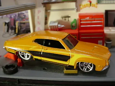 2017 MUSCLE MANIA Design '70 FORD TORINO☆metallic Orange;pr5☆LOOSE Hot Wheels • $3.70