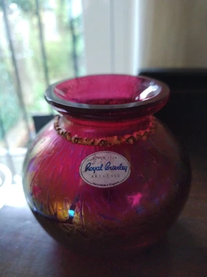 £10 • Buy Royal Brierley Art Glass Vase. Ex Condition.