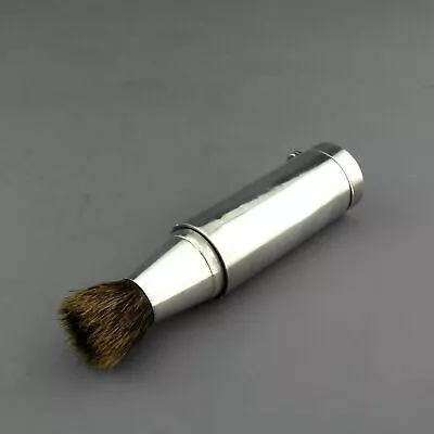 Antique Solid Sterling Silver Campaign/Travelling Shaving Brush Mappin Webb 1912 • $216.41