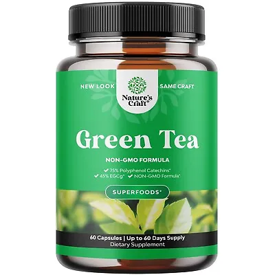 Green Tea Extract Capsules - Pure Extract - Weight Loss Pills - Burn Belly Fat • $9.99