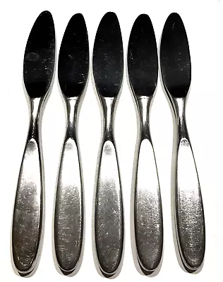 5 - Towle Lauffer MAGNUM Satin Stainless Norway Flatware 8 3/8  DINNER KNIVES • $59.99