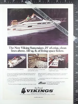 1982 ADVERTISING For Viking Suncruiser 25 Motor Yacht Boat • $13.50