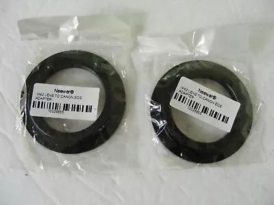 M42 Pentax Screw Metal Lens To Canon EOS  Camera Mount Adapter Ring -LOT OF 2 • $9.99