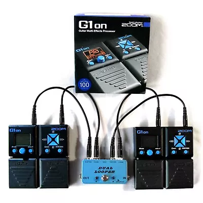 $179.99 • Buy ZOOM G1on Guitar Multi-Effects (x2) + Dual Loop Switcher Custom Rig Bundle!