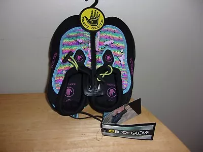 Body Glove Flip Sequins WaterShoes Black With Multi-color Mermaid Girls Size 1 • $8