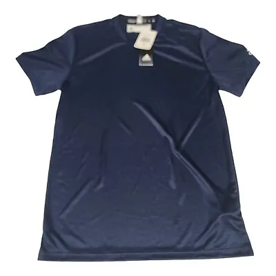 Adidas Men's Clima Tech Tee Navy Blue Moisture Wicking Athletic Wear Medium • $17.99