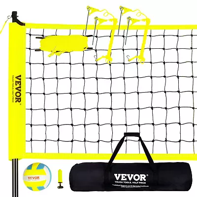 VEVOR Outdoor Portable Volleyball Net System Adjustable Height Poles Carry Bag • $49.99