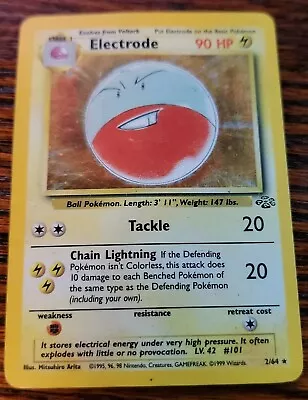 $7.99 • Buy Electrode Holo Rare - Jungle Set 2/64 - WOTC Vintage Pokemon Card PL