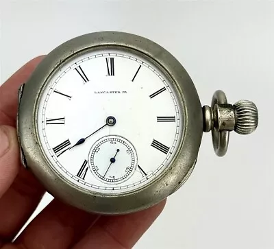 C.1884 Lancaster 'New Era' Grade 18s Pocket Watch RUNNING • $23.95