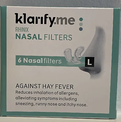 Klarify.me RHINIX™ Nasal Filter Helps With Hay Fever & Allergy Symptoms Large • £3.99