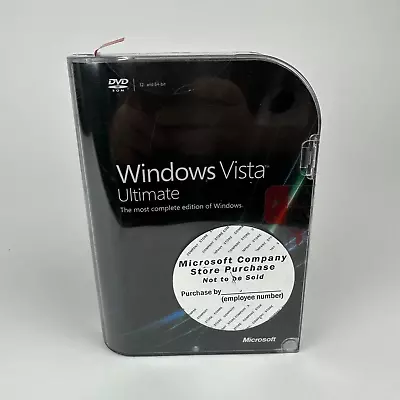 Microsoft Windows Vista Ultimate Full 32 Bit & 64 Bit DVDs NEW/SEALED BOX • $179.95