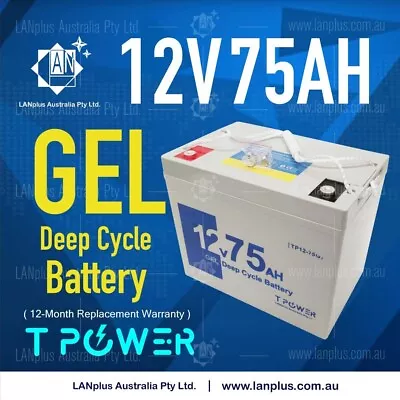 12V 75AH SLA Gel DEEP CYCLE Rechargeable EV BATTERY F SOLAR Scooter   12v 65AH • $199