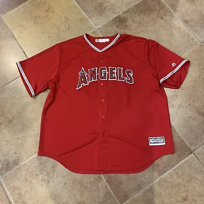 Authentic Mike Trout Los Angeles Angels Jersey 56 3XL Majestic Cool Base • $148.88