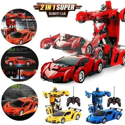 Remote Car Sport Transformer RC Robot Controller 2 IN 1 Kids Toy Toddler Gift US • $17.65