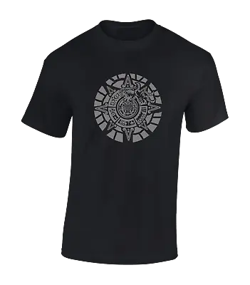 $10.97 • Buy Ancient Aztec Symbol Mens T Shirt Mythical Totem Indian Sun Stone Fashion