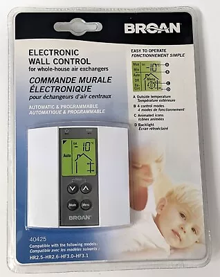 Broan Venmar 40425 Air Exchanger Wall Control For HR2.5 HR2.6 HF3.0 HF3.1 • $599.99