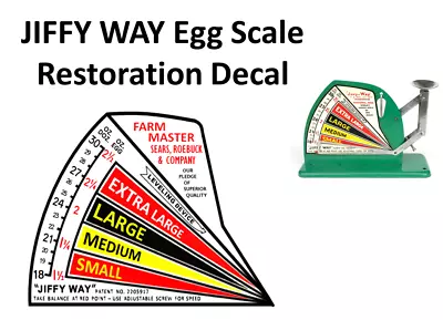 Jiffy Way Antique Egg Scale Farm Master Sears Restoration  Decal • $9.95