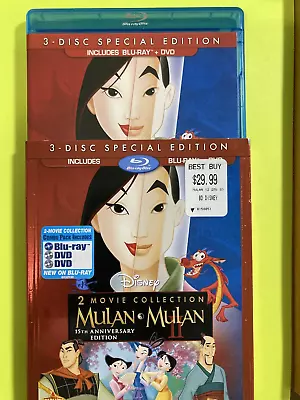 Mulan / Mulan II [3-Disc Special Edition] [Blu-ray / DVD] With Sleeve New • $7.99