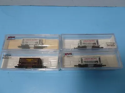 4 Atlas N-scale Union Pacific Ore Cars • $50