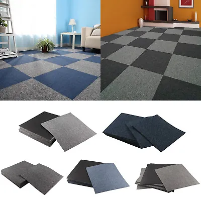 £29.99 • Buy Carpet Tiles Heavy Duty Home Shop Office 5 SQM Reception Industrial 20 Tiles Box