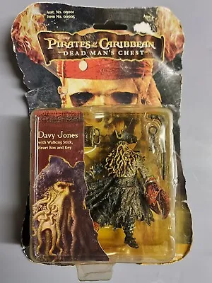 Pirates Of The Caribbean Davy Jones Figure With Walking Stick Heart Box And Key • £21.99