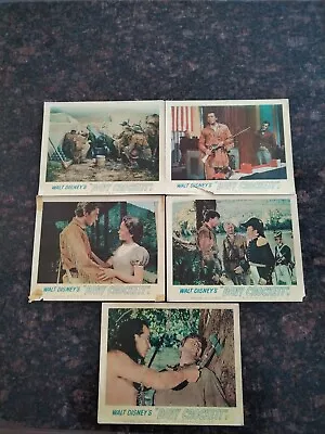 Set Of 5 Davy Crockett Original Lobby Cards 1955 Walt Disney • £85