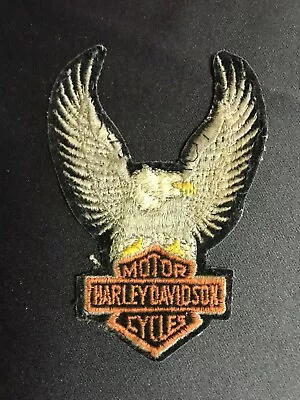 Vintage Harley Davidson Motor Cycles Silver Eagle Large Patch • $29.95