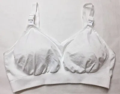 Ex M&S BEAUTIFUL NO WIRED  FULL  CUP NURSING BRA COLOUR WHITE SIZE MEDUIM 128 • £5.99