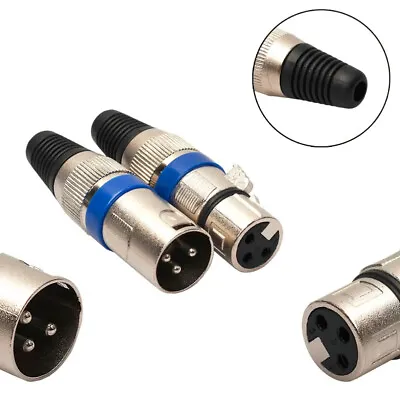 3 Pin XLR Male And/or Female Audio Inteface Amplifier Mic Cable Connector Plug • £3.75