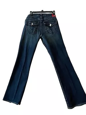 Womens True Religion 29 Jeans  World Tour Becky Boot Cut Dark Wash • $49