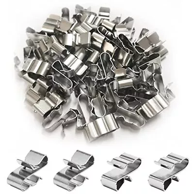 50 Pcs Trailer Frame Wire Clips Stainless Steel Metal Cable Clip 22.5 Mm • $15.78