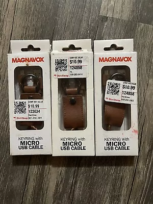 THREE Magnavox Keyring With Micro USB Cable • $14.95