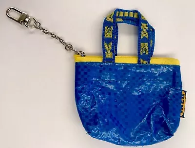 Ikea Mini Shopping Bag Blue Coin Purse Keychain Keyring Bag Collectable ## • $9.99