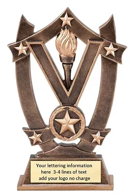 Achievement Recognition Victory Trophy Resin Award Free Lettering M~ssr50 ^ • $9.50