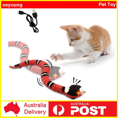 $17.09 • Buy Pet Cat Toy Smart Sensing Snake Toys Cats USB Charging Electron Interactive Toy