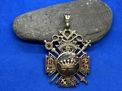 14K Gold & Enamel Masonic Charity Lodge Norristown PA Pendant Medal 23.9 Grams! • $1728.85