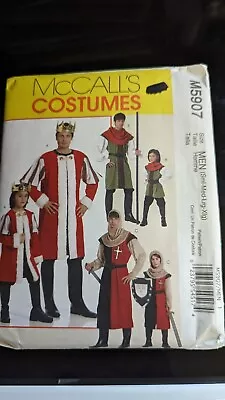 McCalls 5907 King Knight Forester Costume Cosplay Medieval Mens S XL Pattern • $7.50