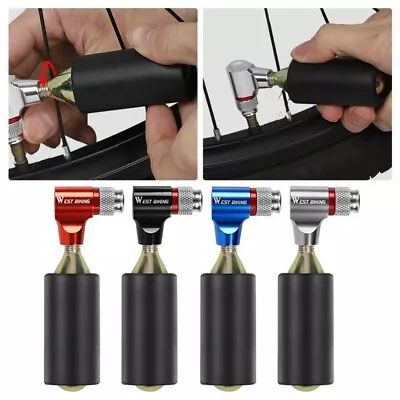 Mini Inflator Kit Portable Tyre Air Pump WEST BIKING CO2 Carbon Dioxide • £9.46