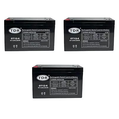 3 X Brand NEW 6V 10AH SLA Battery UPS Solar Power Scooter Ride-on Toy  7ah 4.5ah • $101.95