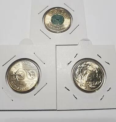 $15.50 • Buy 2020 $1 Mob Of Roos MOR, Donation Dollar & Qantas Centenary Coins ~  UNC ×3