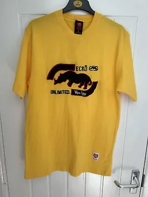 Ecko Men’s TShirt Yellow With Large Motif Size Large ￼ • £25