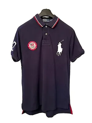 Polo Ralph Lauren Mens Large London  2012 USA Olympic Team Navy Vintage • $60