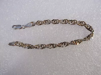 Milor Italy Sterling Silver 925 Chain Bracelet Yellow 7-1/2” 8 Grams • $24.99