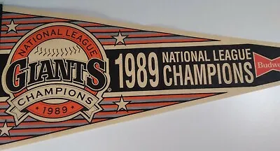 San Francisco Giants Pennant 23x9 VTG 1989 Official MLB Budweiser Champs  • $34.88