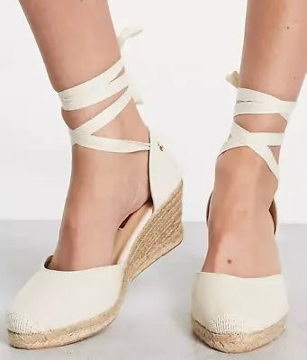 NEW Espadrille Wedges Ecru London Rebel - Size 3 • £26